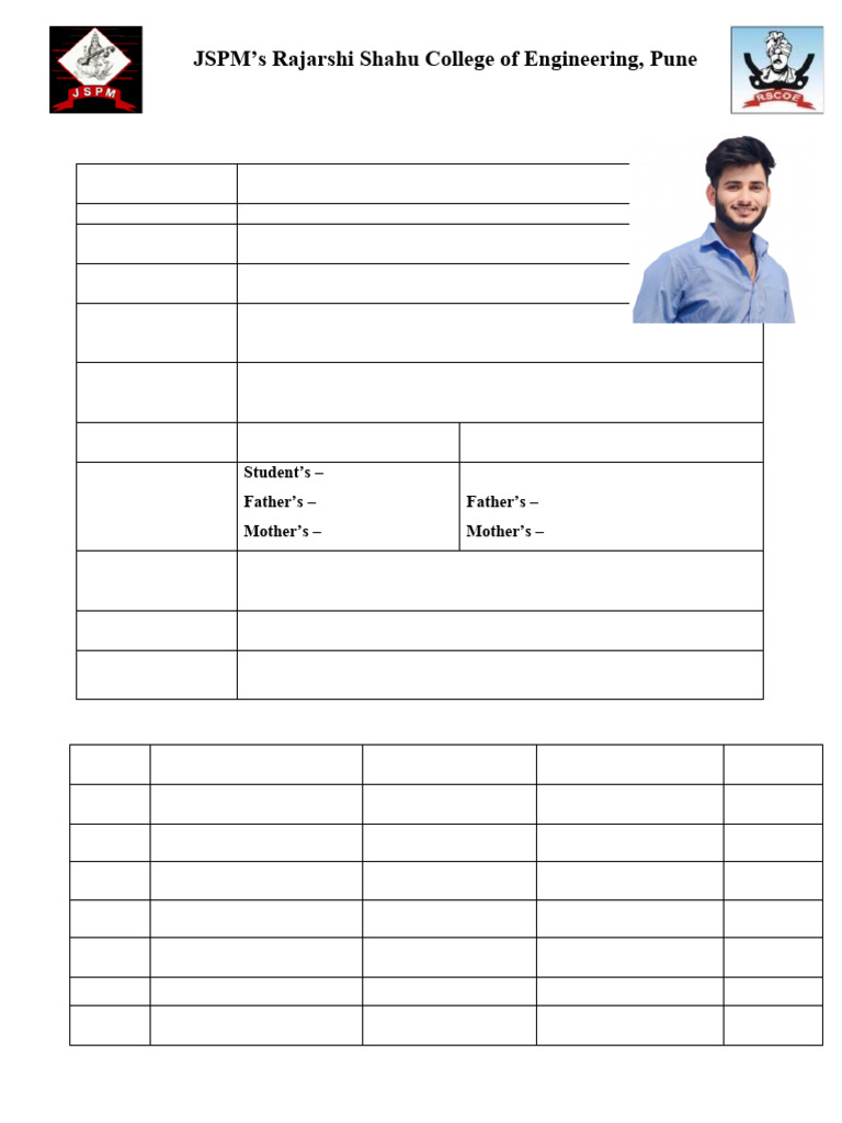 Student Information and Mentoring Form - Docx - Edited | PDF