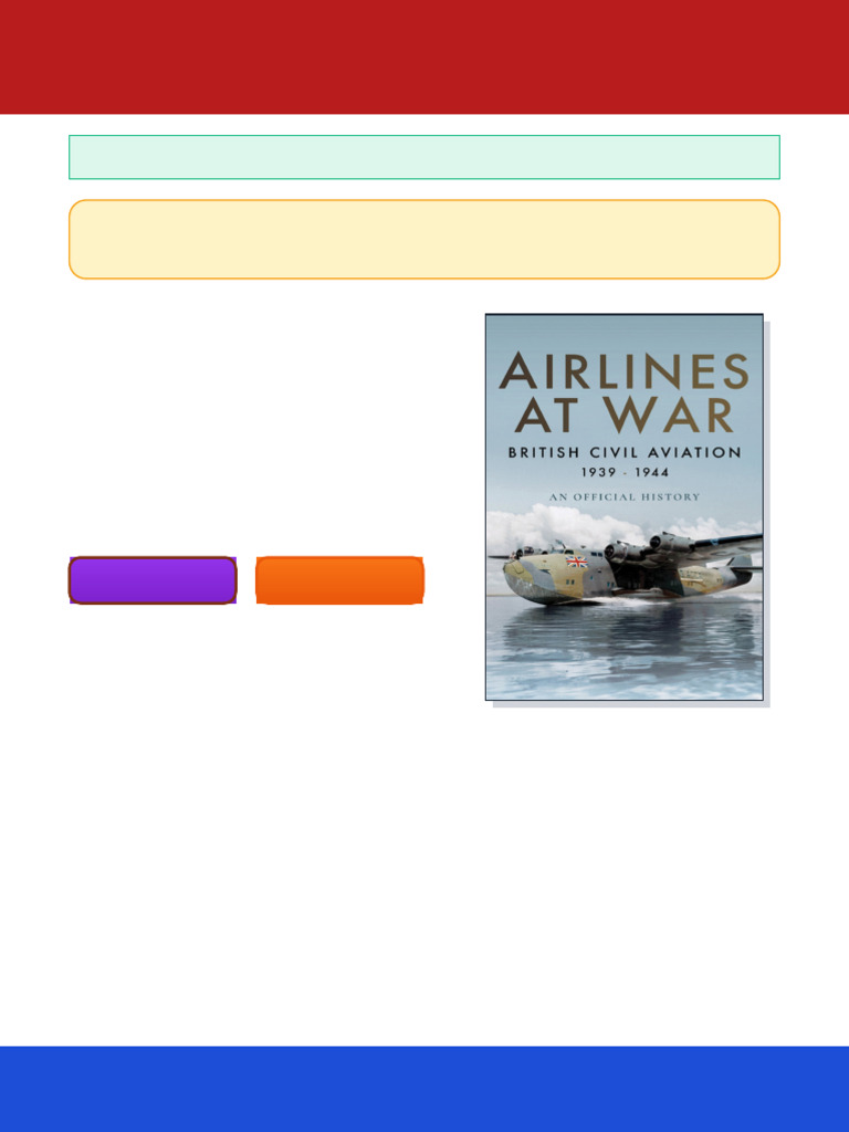 Airlines at War British Civil Aviation 1939 1944 1st Edition Air World ...