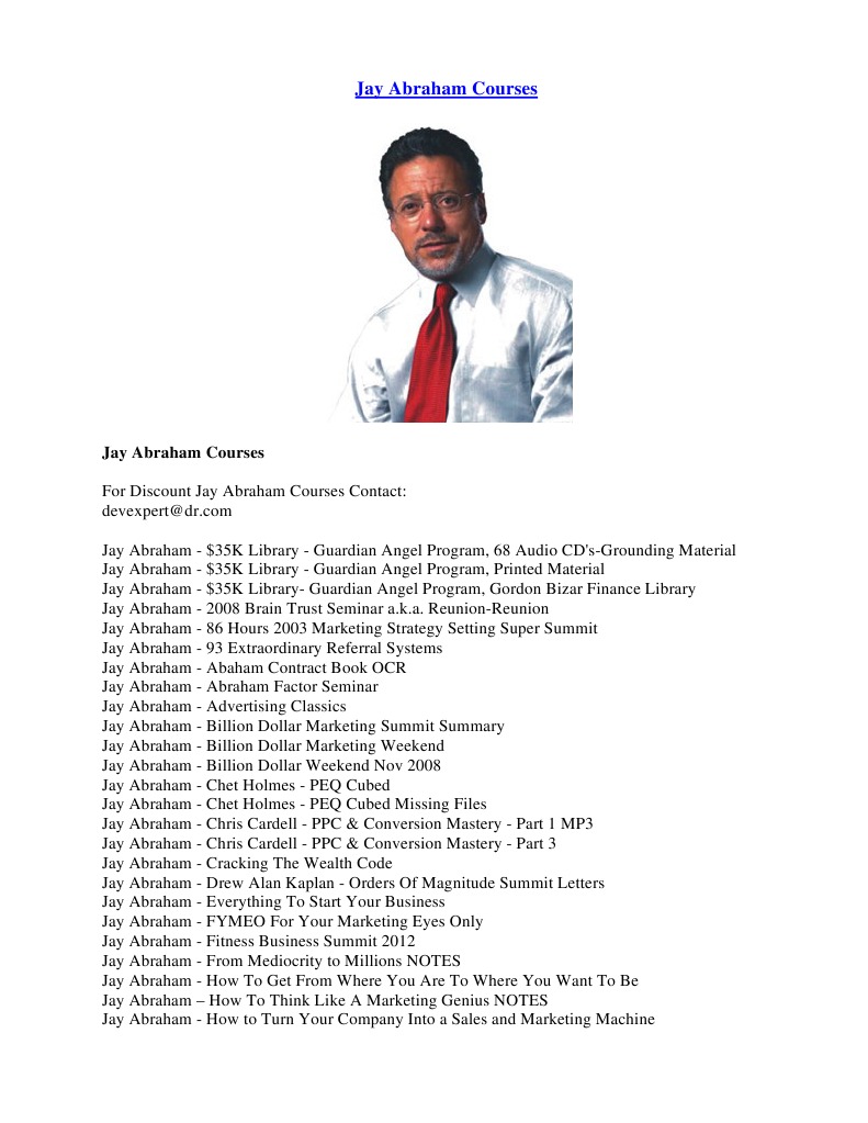 Jay Abraham Marketing Mind MasterProgram jay Abraham ジェイ