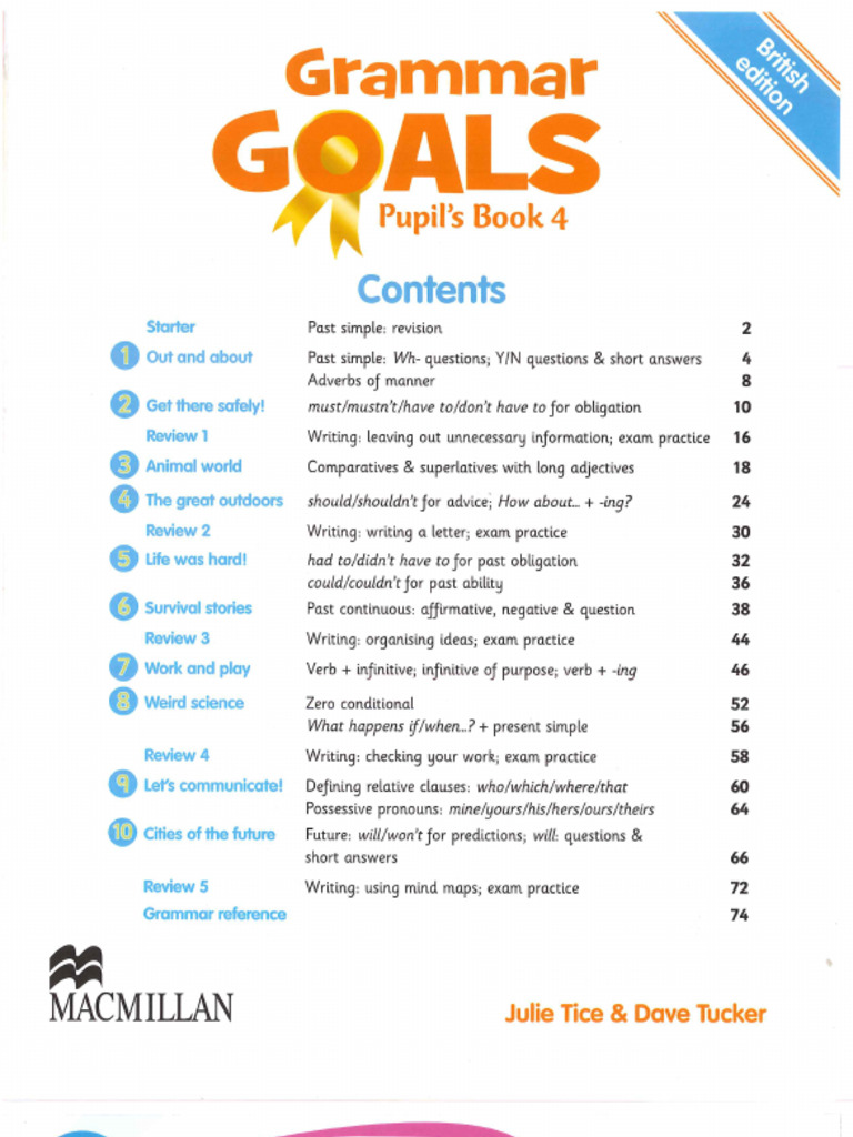 Grammar Goals 4 - SB | PDF