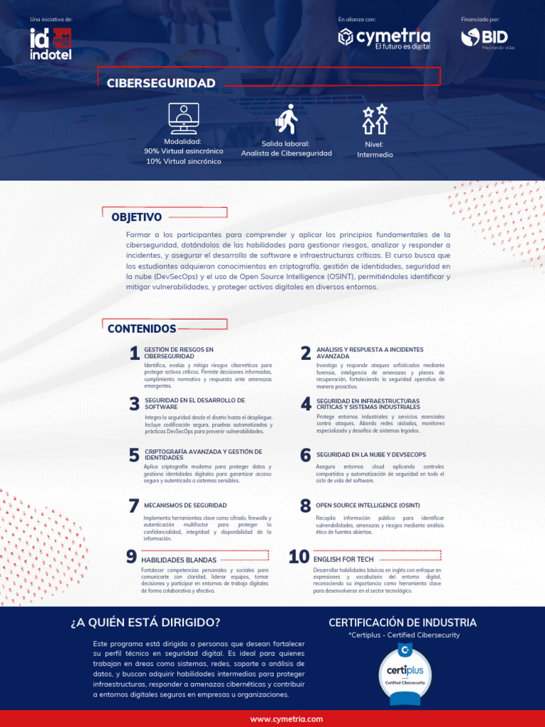Curso Intermedio de Ciberseguridad Online | PDF | La seguridad ...