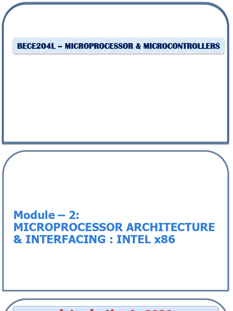 Intel x86 Microprocessor Architecture | PDF | Pointer (Computer ...