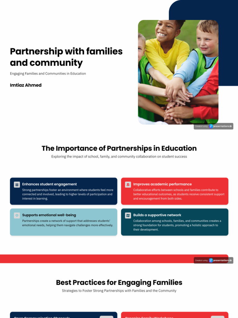 Partnership With Families and Community | PDF