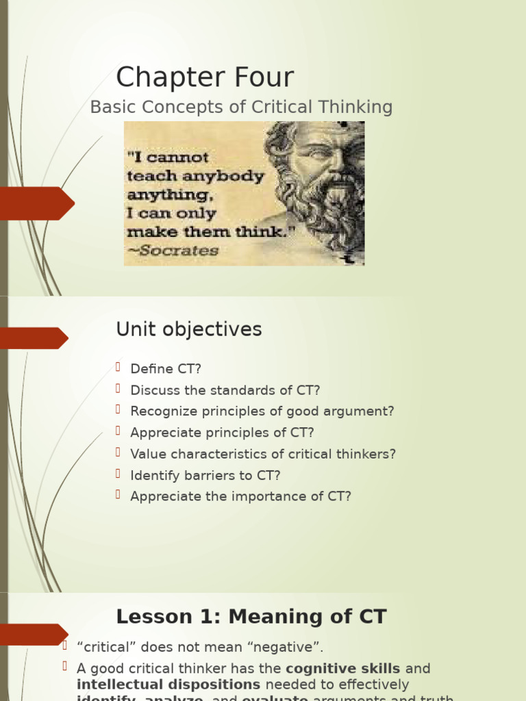 Understanding Critical Thinking Concepts | PDF | Critical Thinking ...