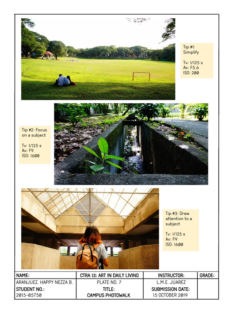 Campus Photowalk Photography Tips | PDF