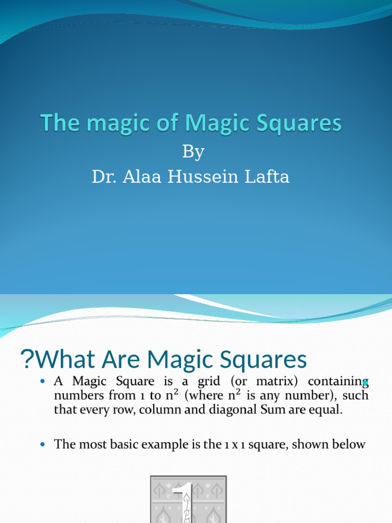 The Magic of Magic Squares | PDF | Mathematics | Euclidean Geometry