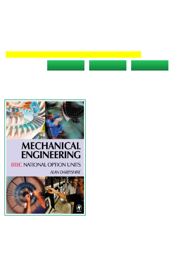 Mechanical Engineering BTEC National Option Units First Edition Alan ...