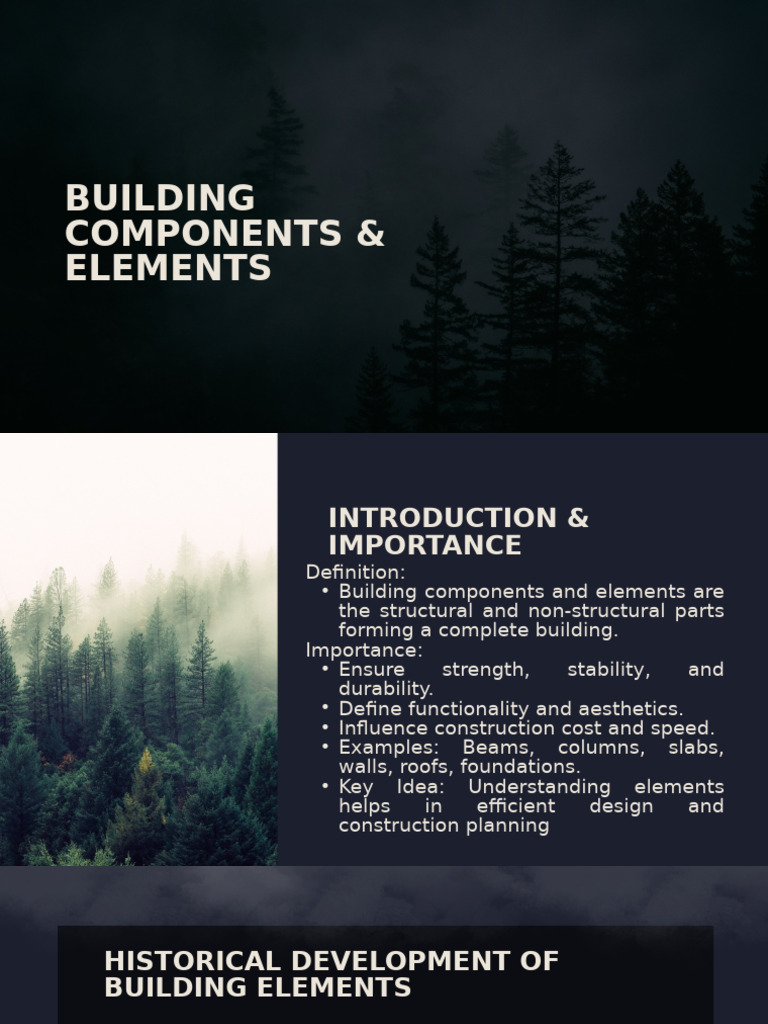 Building Components & Elements Section | PDF | Concrete | Beam (Structure)