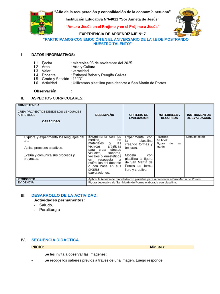 AYC Modelado Con Plastilina | PDF | Evaluación | Aprendizaje