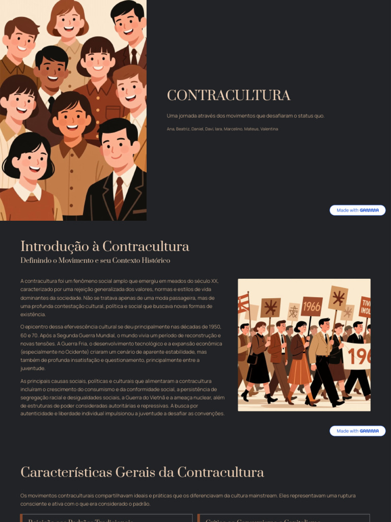 A Revolução da Contracultura: Movimentos e Ideais | PDF | Hippie ...