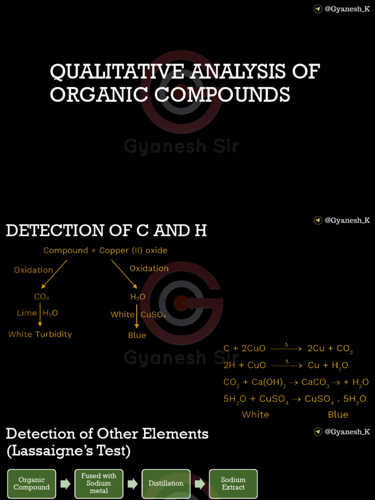 Qualitative Analysis of Organic Compounds | PDF | Chromatography | Thin ...