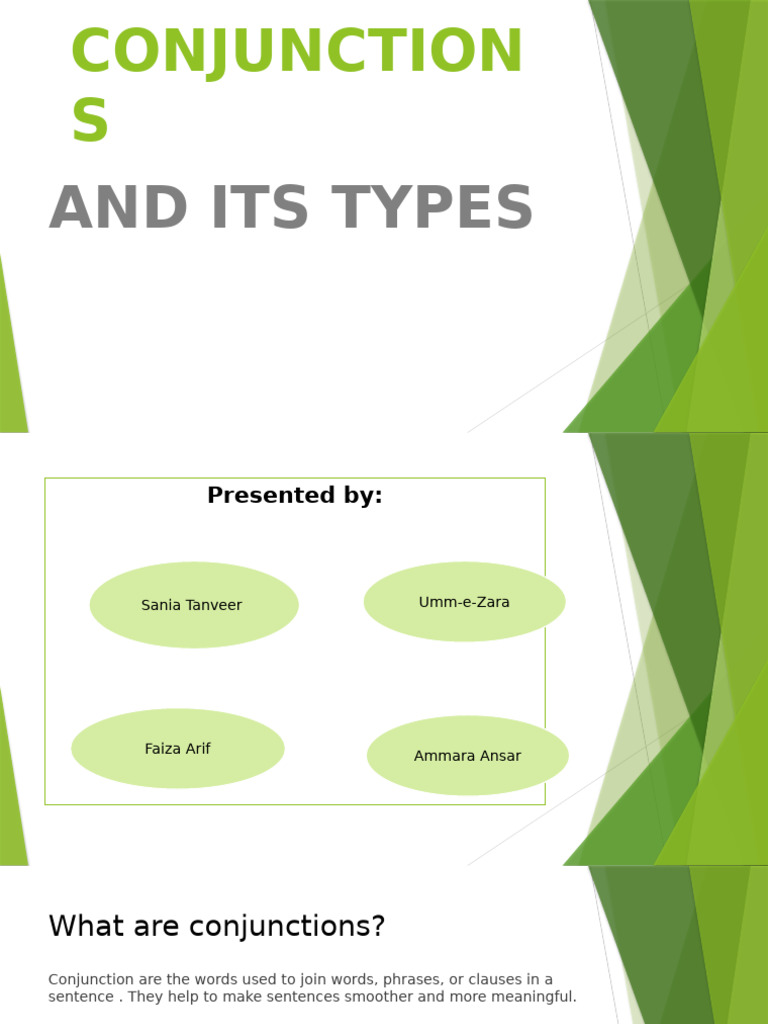 Conjunction by Group 3 | PDF | Linguistic Morphology | Syntax