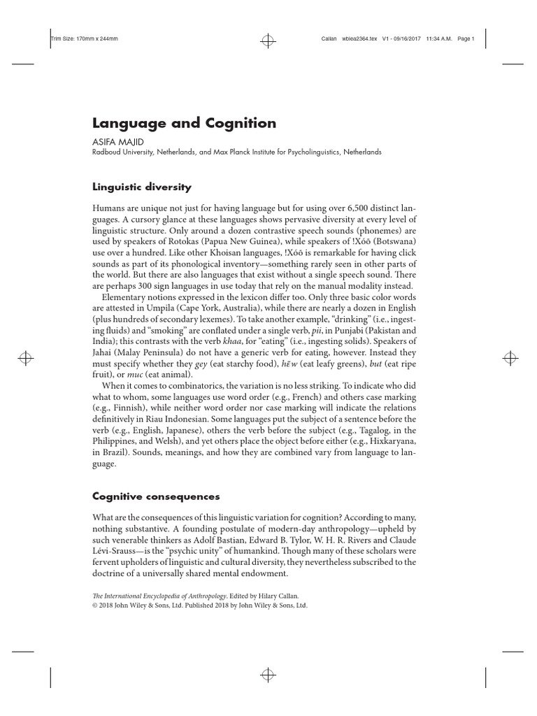 Lecture 1 Required Reading | PDF | Human Communication | Cognition