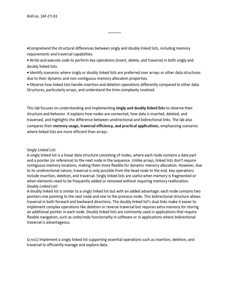 DatasrtructureLAB 5 (24F CY 03) | PDF | Software Engineering | Computer ...