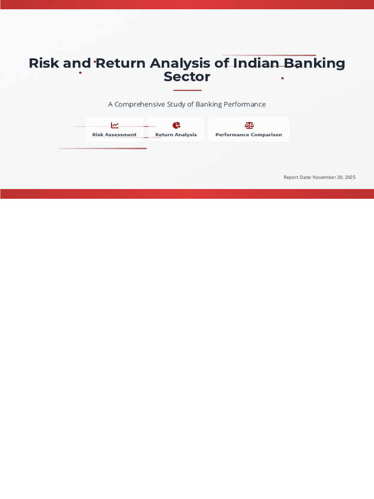Indian Banking Sector Risk-Return Analysis | PDF | Beta (Finance ...