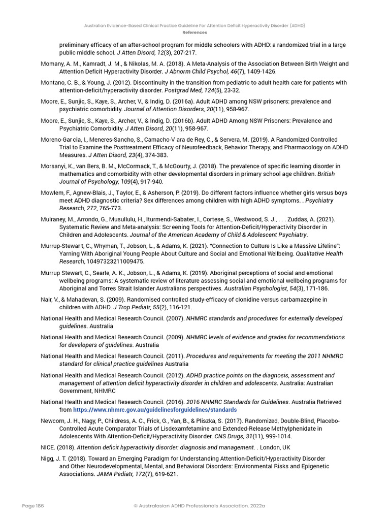 ADHD Clinical Practice Guidelines Australia | PDF | Attention Deficit ...