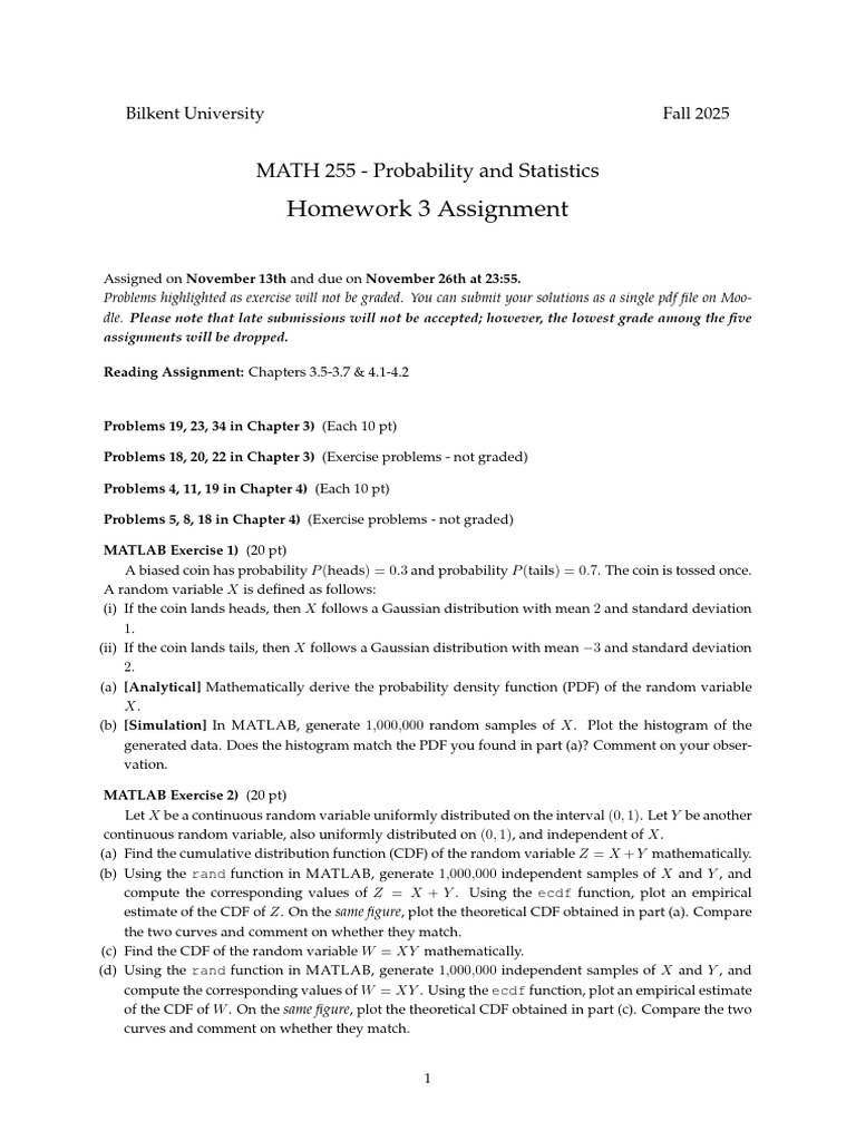 MATH255_Fall2025-3 | PDF | Probability Distribution | Random Variable