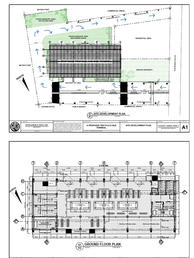 Proposed Tricycle & Bus Terminal Plan | PDF