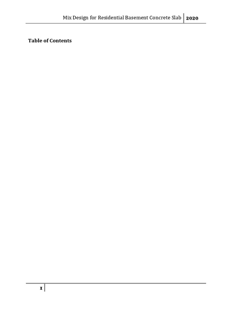 Basement Concrete Slab Mix Design Guide | PDF | Concrete | Construction ...