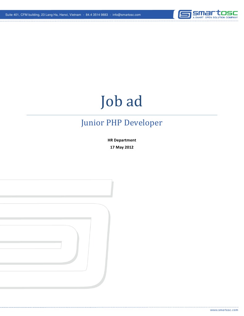 Junior PHP Developer - SmartOSC | PDF