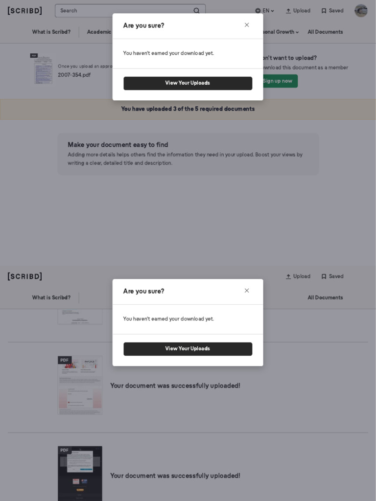 Upload and Download Documents on Scribd | PDF | Scribd | Download