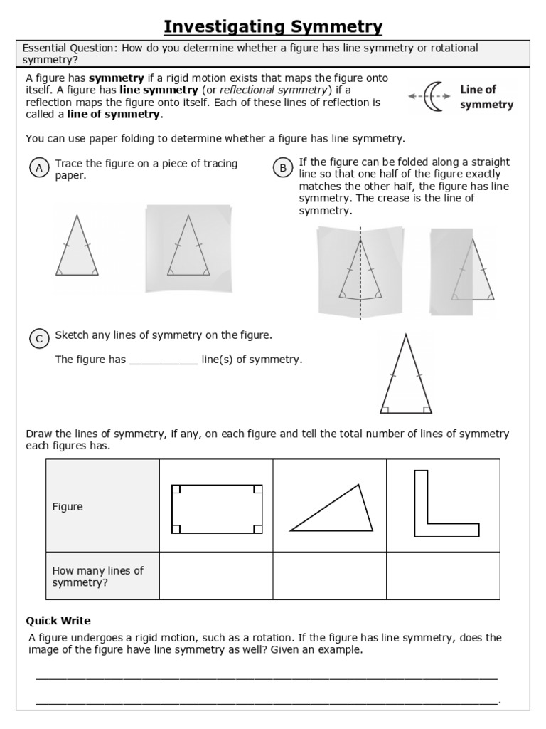 Understanding Line and Rotational Symmetry | PDF | Rotation | Angle