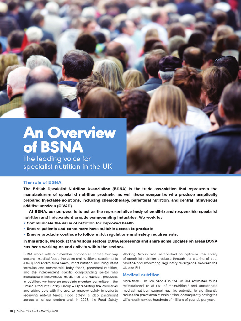 BSNA Article Dec. Jan 2024.pdf V2 | PDF | Infant Formula | Malnutrition