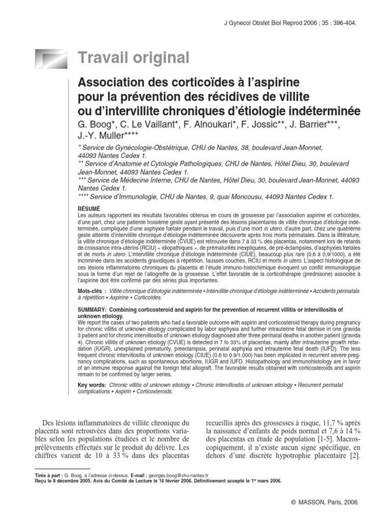 Prévention des récidives de villite chronique | PDF | Lymphocyte T ...
