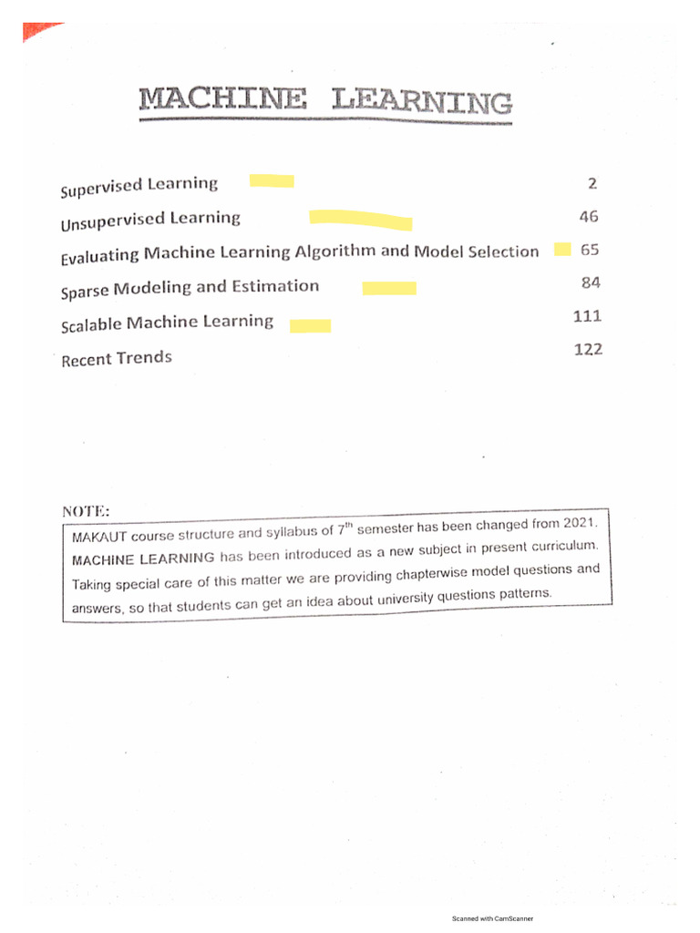 Machine Learning - PEC-CS701E | PDF