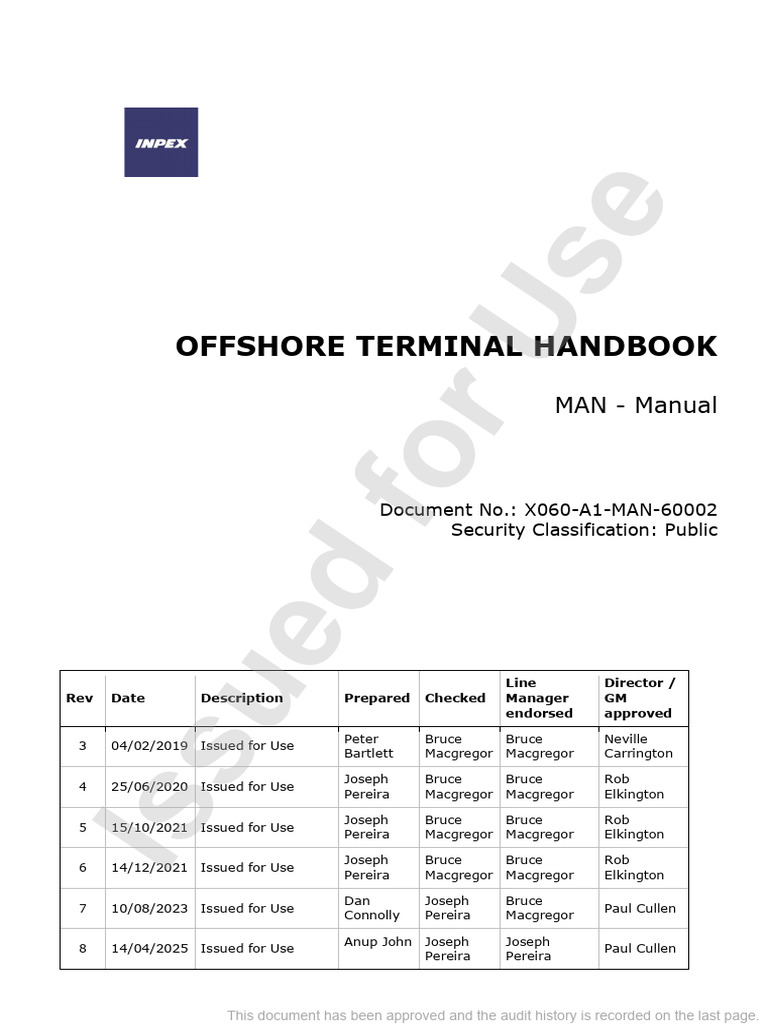 Offshore Terminal Handbook Overview | PDF | Natural Gas