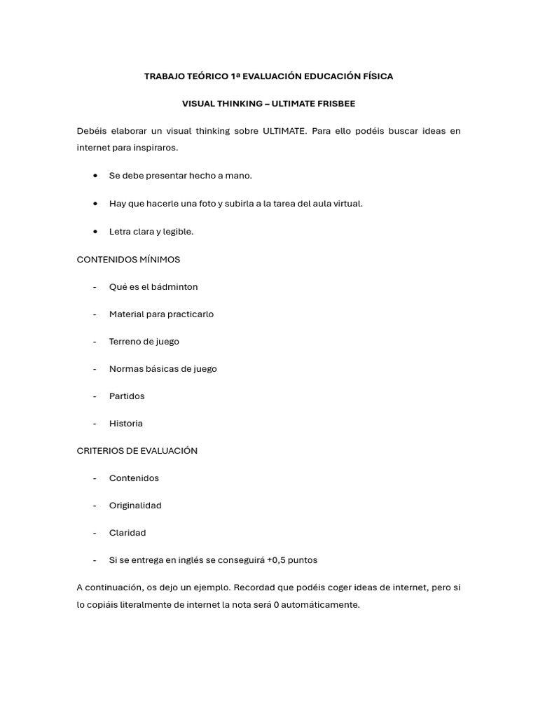 Visual Thinking sobre Ultimate Frisbee | PDF