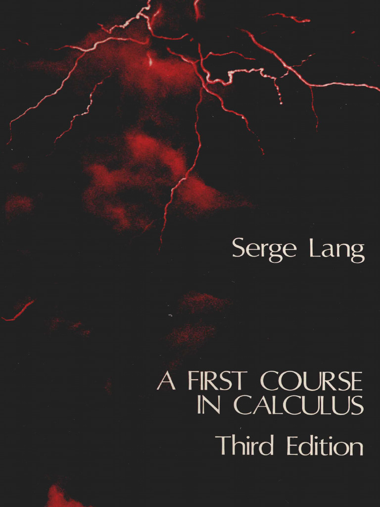 A First Course in Calculus (Serge Lang) (Z-Library) | PDF