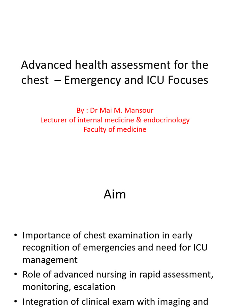 Chest Examination Advanced ICU Course | PDF | Breathing | Clinical Medicine