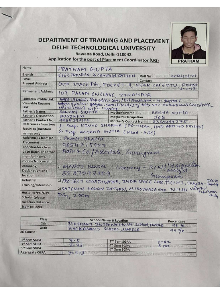 Inclusive Placement Coordinator Application | PDF | Unmanned Aerial ...