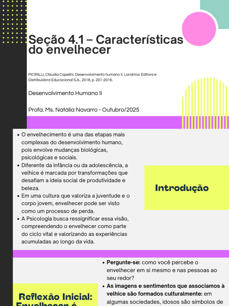 Envelhecimento: Desafios e Sabedoria | PDF | Envelhecimento | Terceira ...
