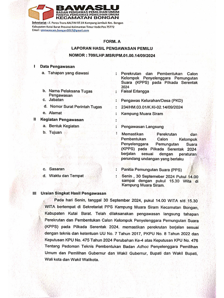 Form A MSR | PDF