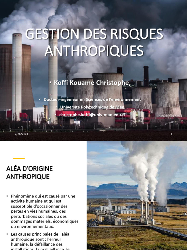 Gestion des Risques Anthropiques | PDF | Risque | Environnement naturel