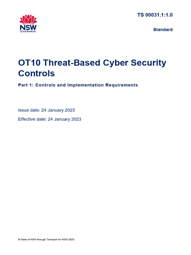 OT10 Cyber Security Controls Guide | PDF | Encryption | Cryptography