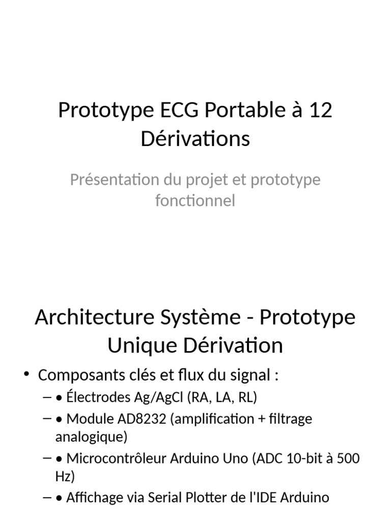 Prototype ECG Portable à 12 Dérivations | PDF
