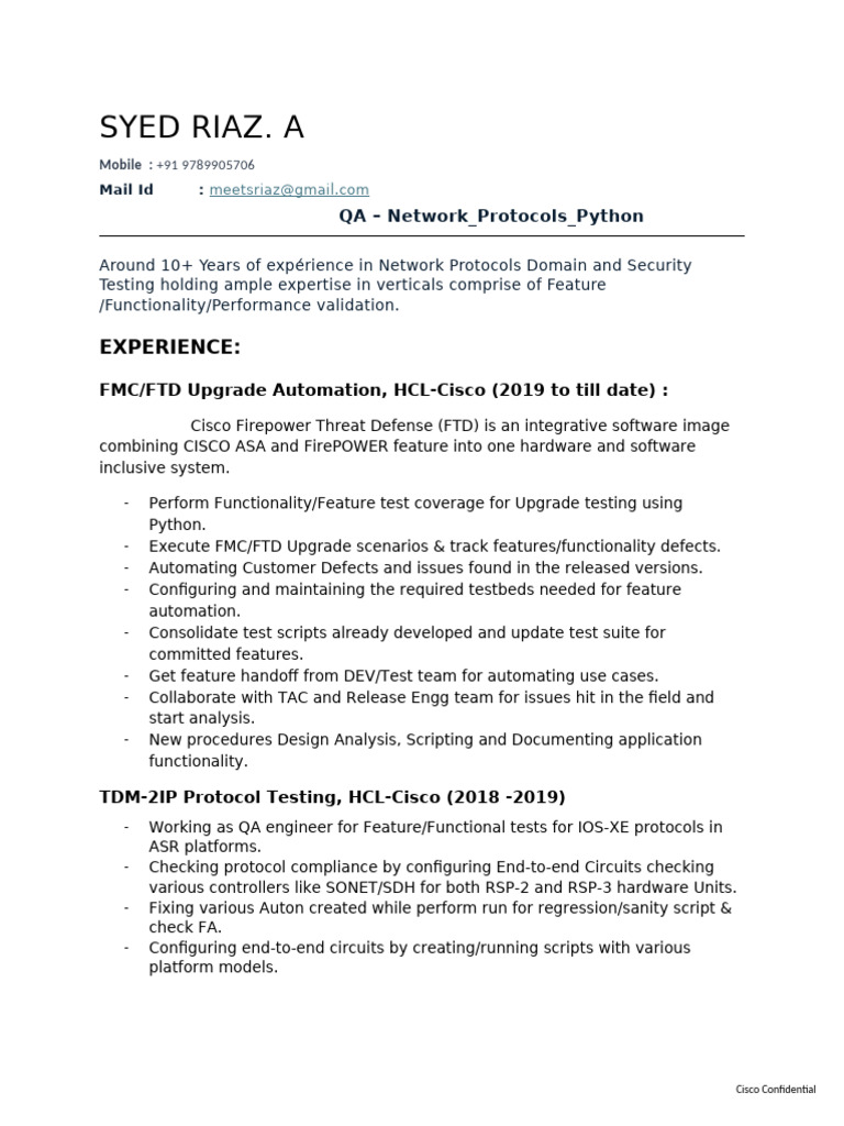 QA Engineer in Network Protocols Testing | PDF | Computer Network ...
