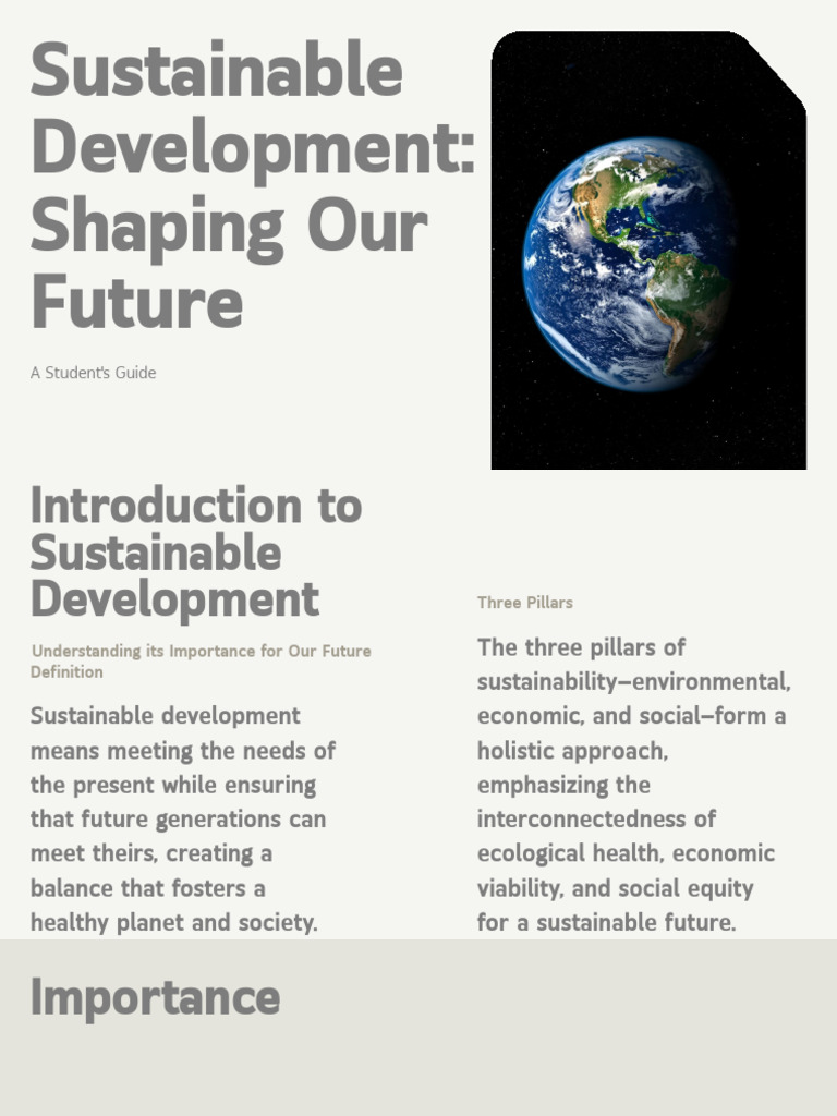 Presentation - Sustainable Development Shaping Our Future - 20251026 ...
