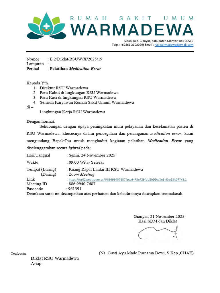 Pelatihan Medication Error | PDF