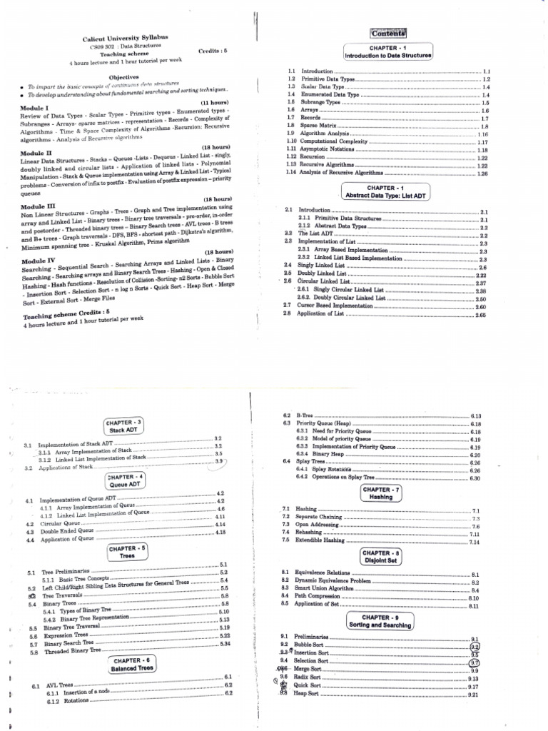 Data Structures Studymaterial Pdf Theoretical Computer Science