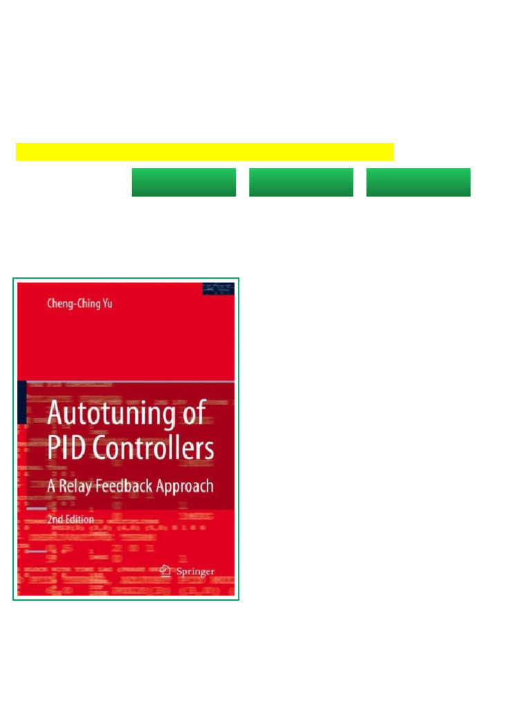 Autotuning of PID Controllers A Relay Feedback Approach 2nd Edition ...