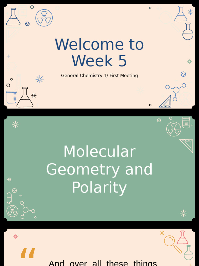 Week 5 Final Term Chem 1 | PDF | Chemical Polarity | Molecular Physics