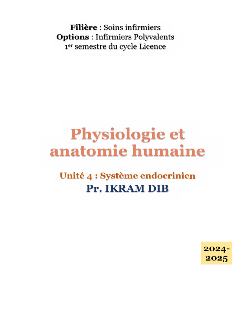 Système endocrinien : anatomie et hormones | PDF | Hypophyse | Glande ...