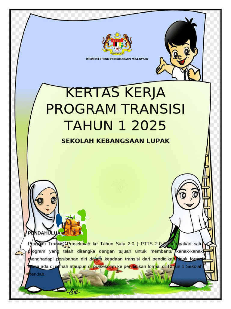 Kertas Kerja Program Transisi Tahun 1 Sesi 2025 (Autorecovered) | PDF