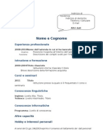 Curriculum Vitae Modello Blu