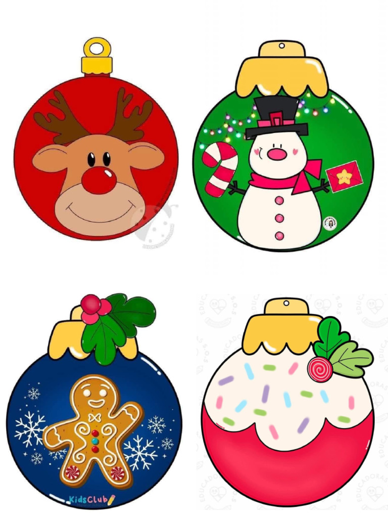 Esferas Navideñas Imprimibles-2025 | PDF
