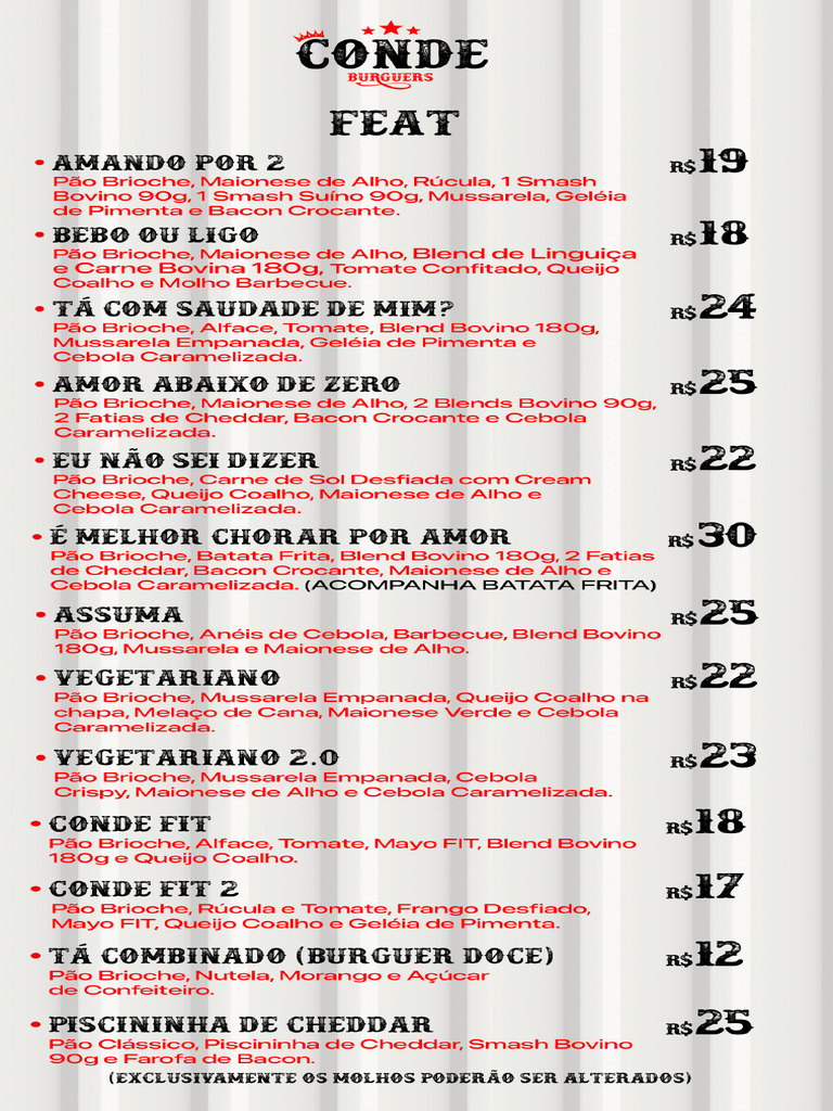 CARDÁPIO CONDE (15) | PDF